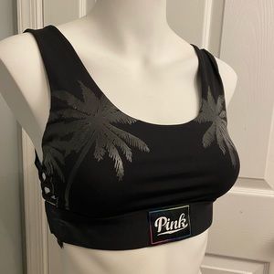 VS PINK Black Palm Trees Sports Bra